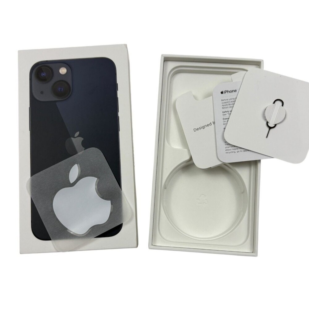 Apple iPhone 13 Mini Midnight  Box Sticker SIM Ejector Tool EMPTY **BOX Only**